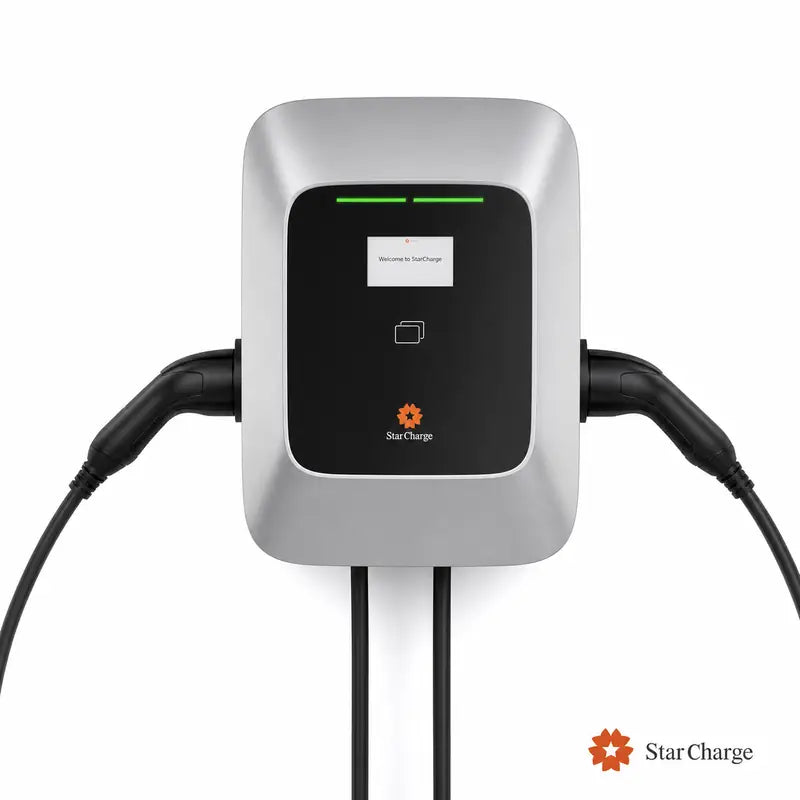 Saturn dual commercial AC charger front panel detail