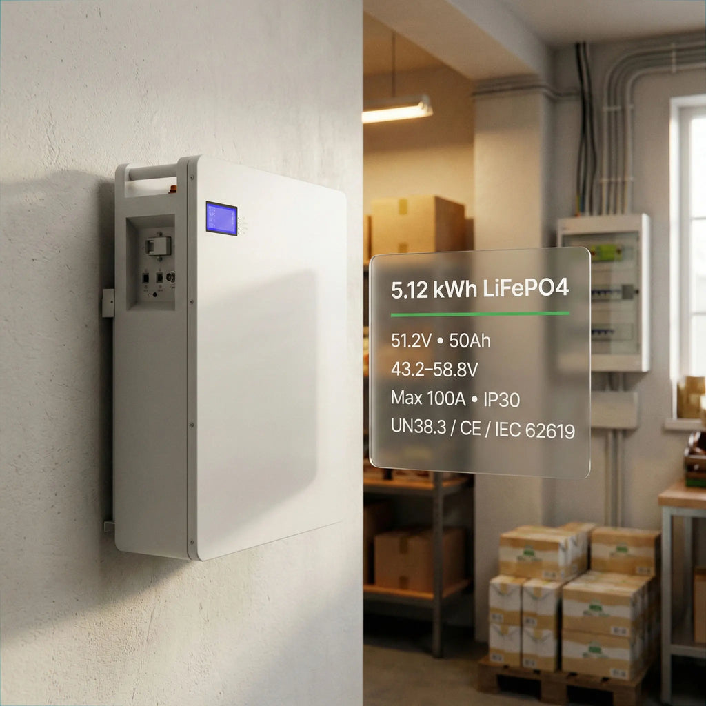 Wholesale 5.12kWh 48V 100Ah LFP Battery Pack Grade A Cells 10 Years Warranty Solar Storage Battery for Residential Commercial