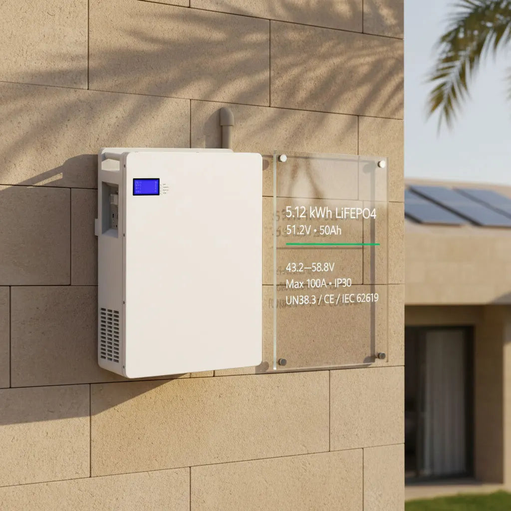 Wholesale 5.12kWh 48V 100Ah LFP Battery Pack Grade A Cells 10 Years Warranty Solar Storage Battery for Residential Commercial