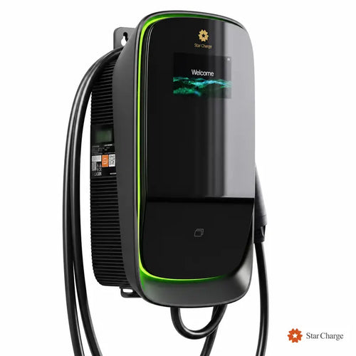 StarCharge Arc connected commercial AC charger close-up
