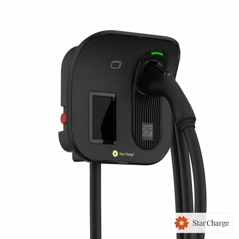 StarCharge Artemis commercial AC charger three-quarter view