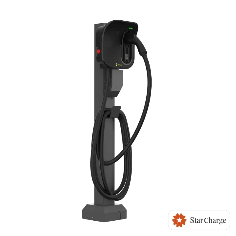 StarCharge Artemis single pedestal commercial AC charger
