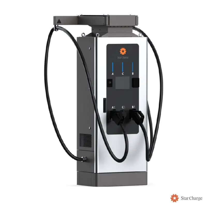 Jupiter DC fast charger opposite three-quarter view