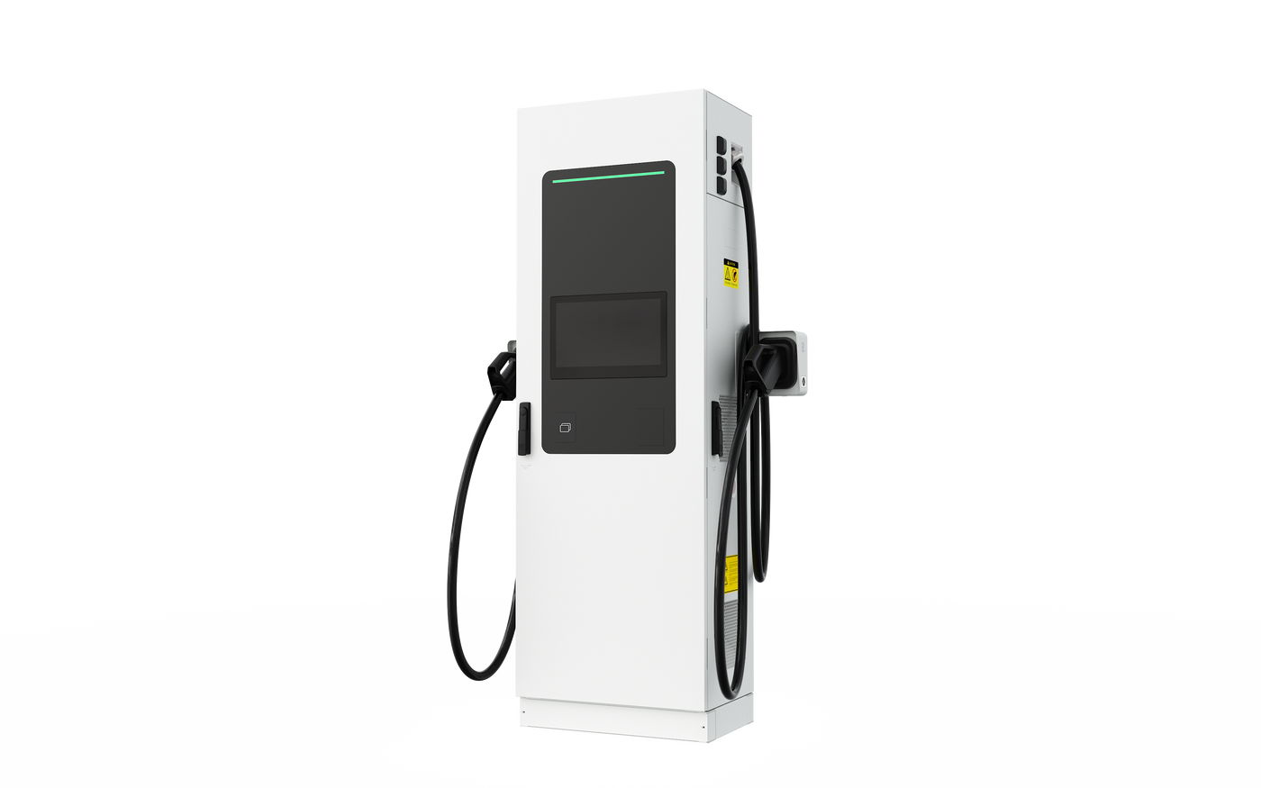 Oberon 60/80kW CCS1 and NACS DC fast charger front three-quarter view