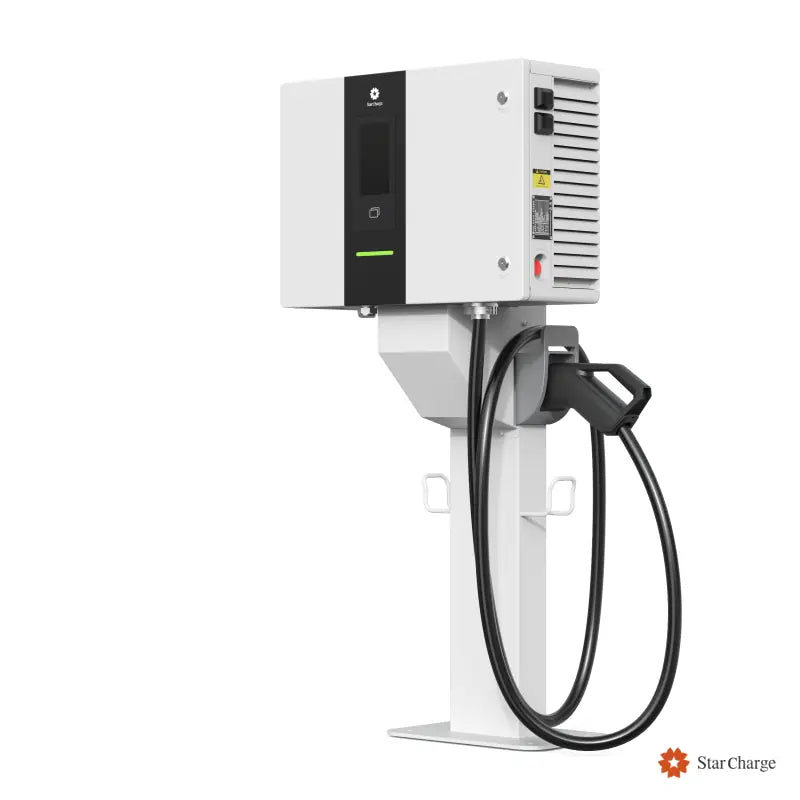 Venus compact DC fast charger right three-quarter detail
