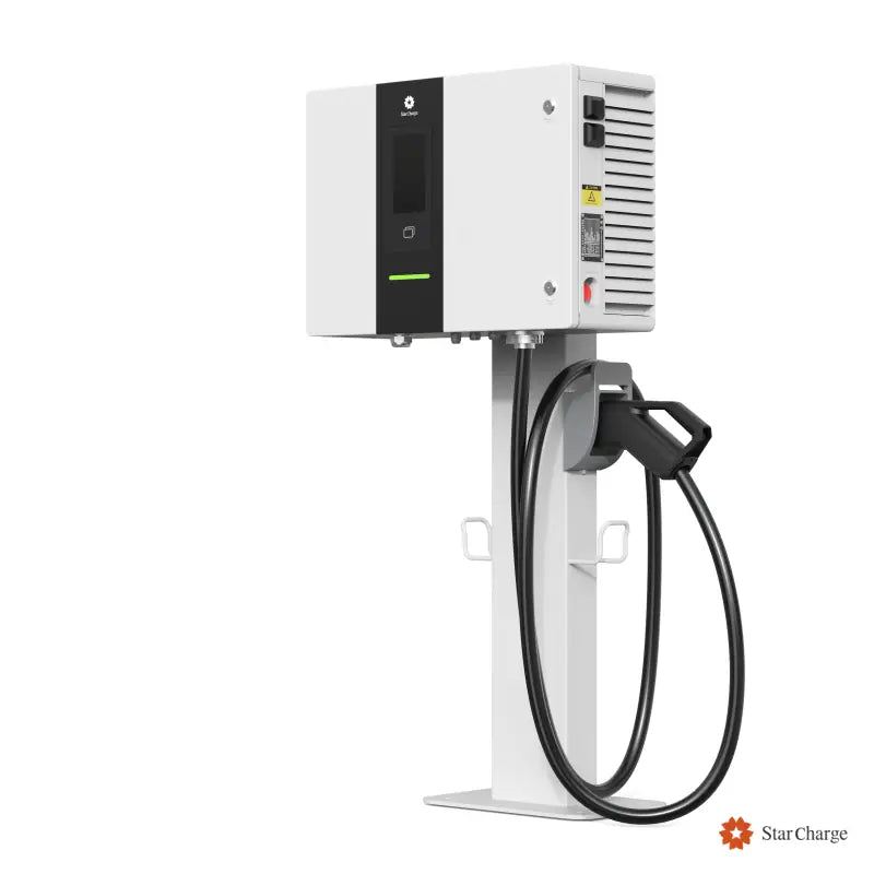 Venus compact DC fast charger right three-quarter view
