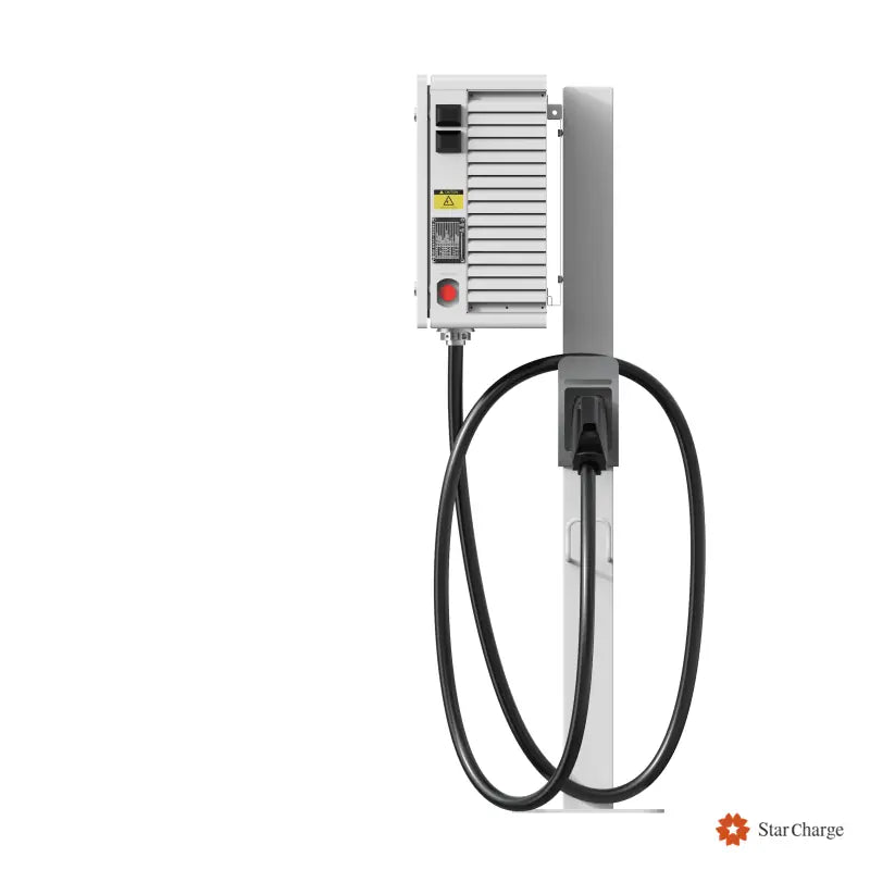 Venus compact DC fast charger side and cable management view